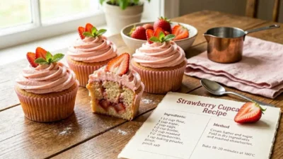 strawberry cupcake recipe