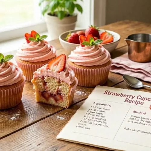 strawberry cupcake recipe